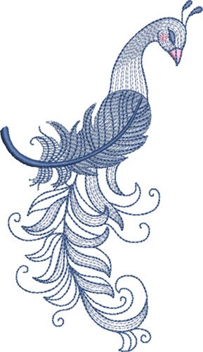 Barroco Peacock 3 Machine Embroidery Design