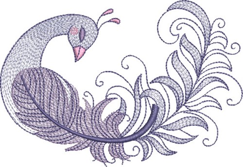 Barroco Peacock 1 Machine Embroidery Design