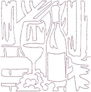 Picture of Winery Quilt Block Machine Embroidery Design