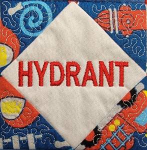 Picture of Hydrant Text Block Machine Embroidery Design