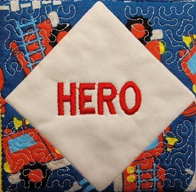 Picture of Hero Text Block Machine Embroidery Design