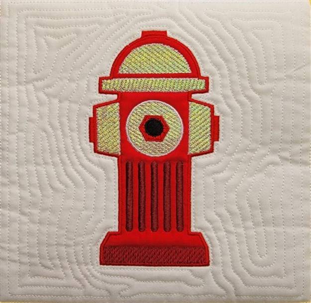 Picture of Hydrant Mylar Block Machine Embroidery Design