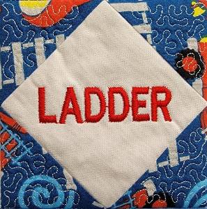 Picture of Ladder Text Block Machine Embroidery Design