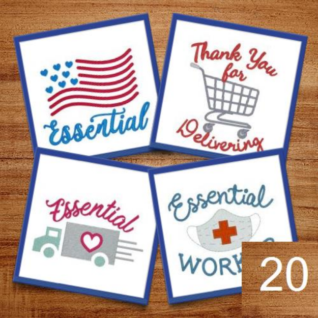 Picture of Essential Workers Embroidery Design Pack