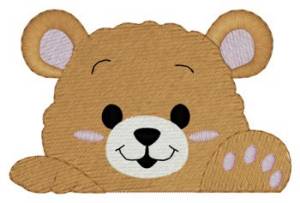 Picture of Bear Pocket Peeker Machine Embroidery Design