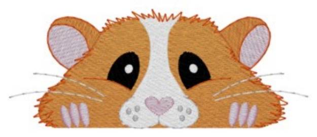 Picture of Hamster Pocket Peeker Machine Embroidery Design
