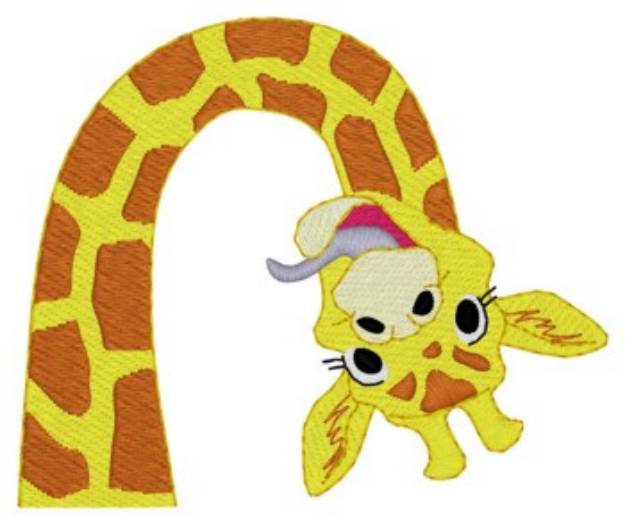 Picture of Giraffe Pocket Peeker Machine Embroidery Design
