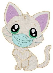 Picture of Kitty With Mask