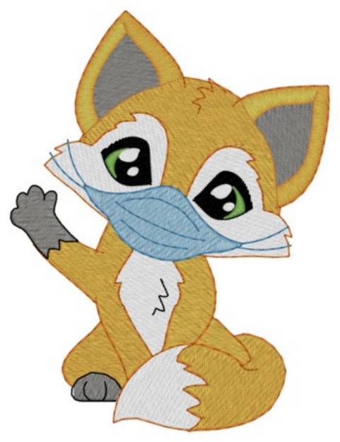 Picture of Fox With Mask Machine Embroidery Design