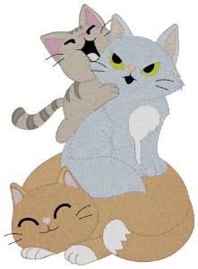 Picture of Kitty Stack Machine Embroidery Design
