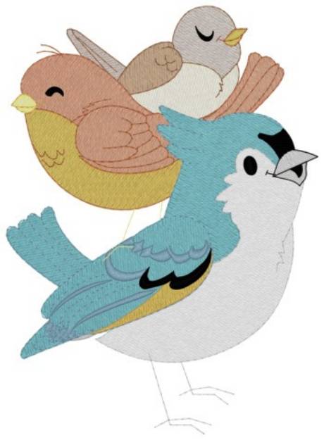 Picture of Bird Stack Machine Embroidery Design