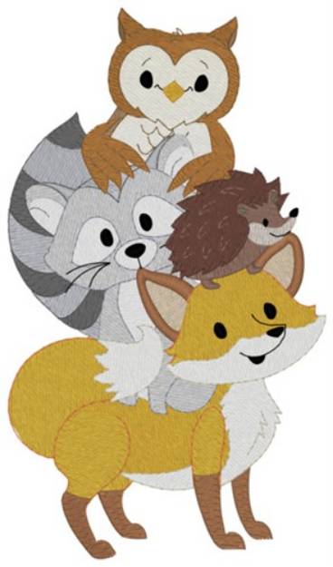 Picture of Woodland Critters Stack Machine Embroidery Design