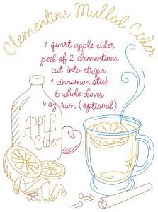 Picture of Clementine Mulled Cider Machine Embroidery Design