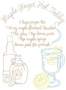 Picture of Maple Ginger Hot Toddy Machine Embroidery Design
