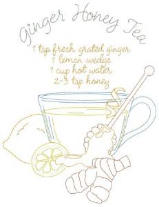 Picture of Ginger Honey Tea Machine Embroidery Design