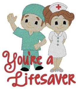 Picture of Youre A Lifesaver Machine Embroidery Design