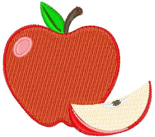 Apple Slice Machine Embroidery Design