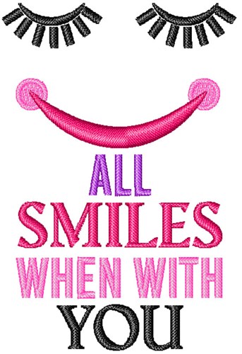 Smiling WIth You Machine Embroidery Design