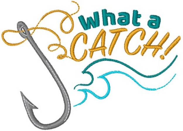 Picture of What A Catch Machine Embroidery Design