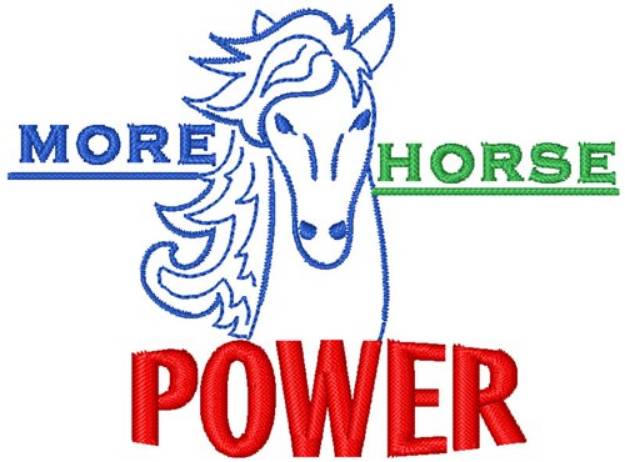 Picture of More Horse Power Machine Embroidery Design