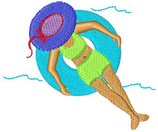 Picture of Relaxing In The Water Machine Embroidery Design
