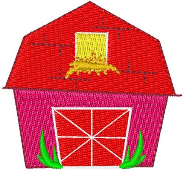 Picture of Red Hey Barn Machine Embroidery Design