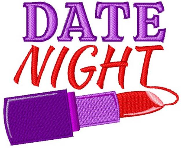 Picture of Date Night LIpstick Machine Embroidery Design