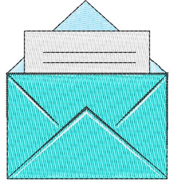 Picture of Letter & Envelope Machine Embroidery Design