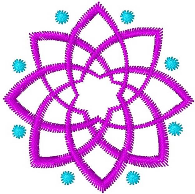 Picture of Lotus Flower Outline Machine Embroidery Design