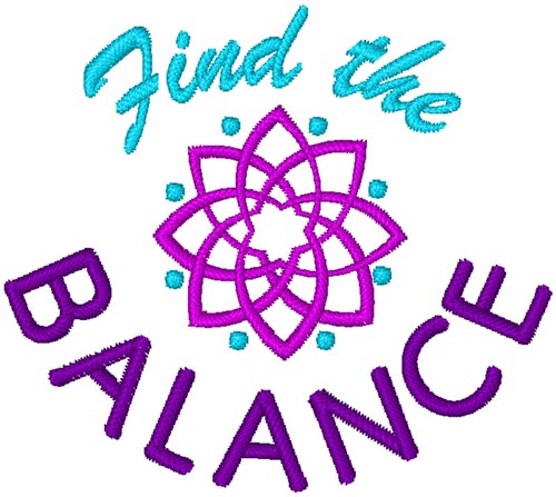 Find The Balance Machine Embroidery Design