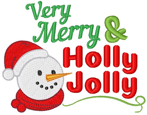 Very Merry & Holly Jolly Machine Embroidery Design