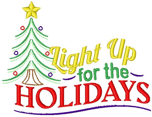 Light Up The Holidays Machine Embroidery Design