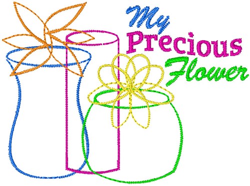 My Precious Flower Machine Embroidery Design