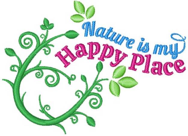 Picture of Nature My Happy Place Machine Embroidery Design