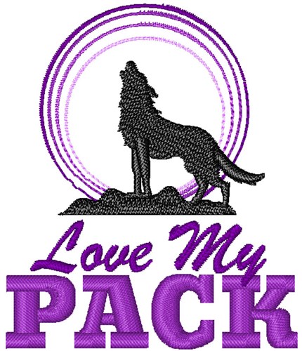 Love My Pack Machine Embroidery Design
