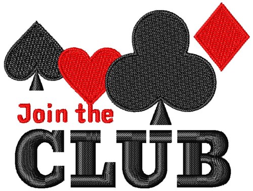 Join The Club Machine Embroidery Design