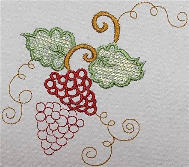 Picture of Mylar Grape Vine Machine Embroidery Design