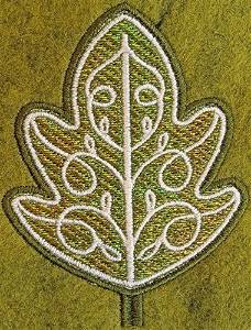 Picture of Filigree Mylar Leaf Machine Embroidery Design