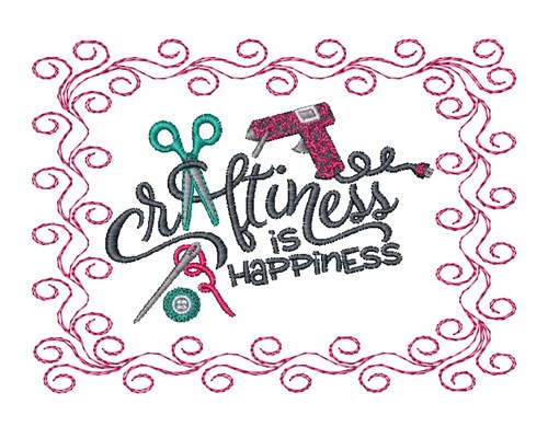 Craftiness Happiness Machine Embroidery Design