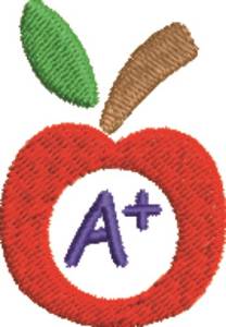 Picture of A+ Apple Machine Embroidery Design