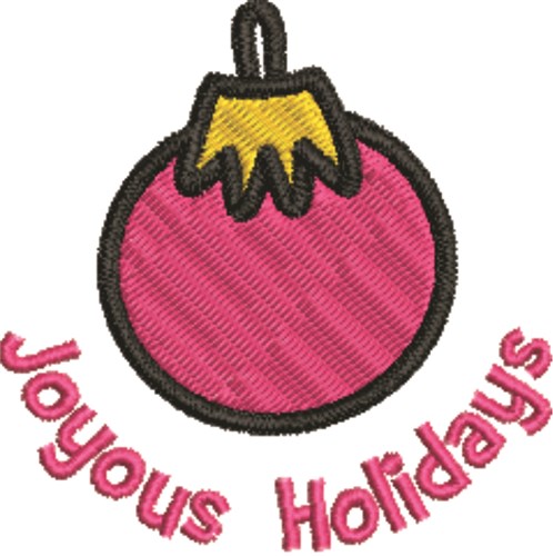 Joyous Holidays Machine Embroidery Design