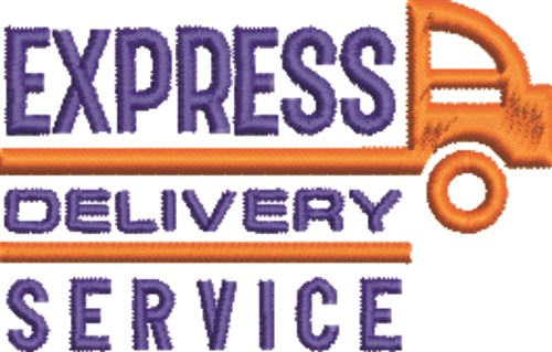 Express Delivery Service Machine Embroidery Design