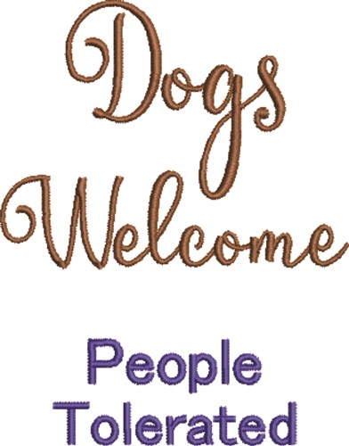 Dogs Welcome Machine Embroidery Design