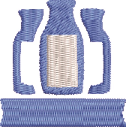 Milk Bottles Machine Embroidery Design