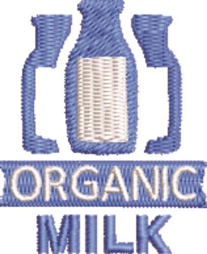 Organic Milk Machine Embroidery Design