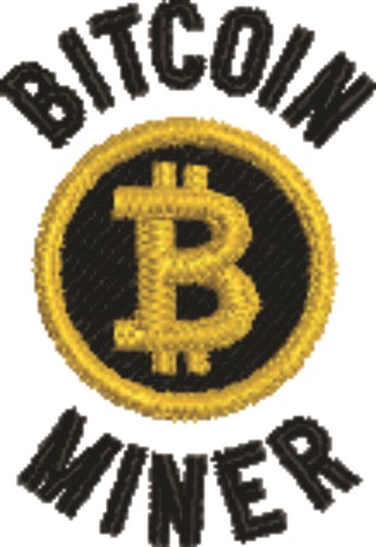 Bitcoin Miner Machine Embroidery Design