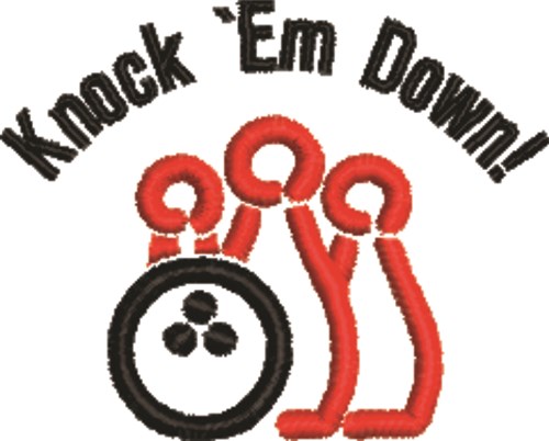 Knock Em Down Machine Embroidery Design