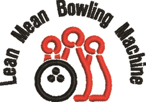 Bowling Machine Machine Embroidery Design