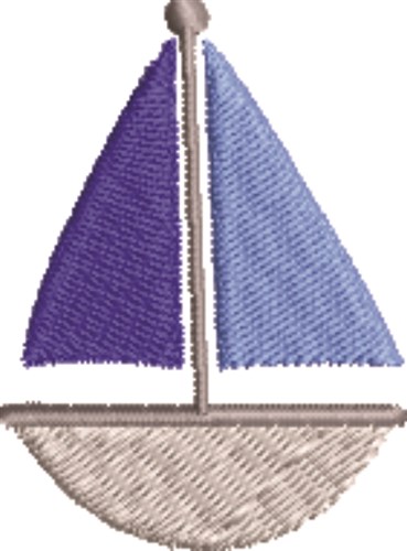 Sailboat Machine Embroidery Design
