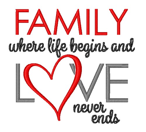 Where Love Never Ends Machine Embroidery Design